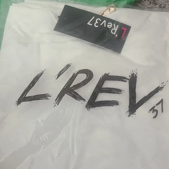 White Graphic Tunic Dress with Medallion Detail - Picture 2 of 2